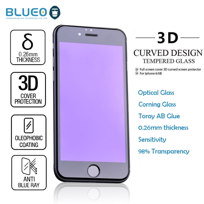 Blueo Corning 3D tempered glass screen protector for iphone
